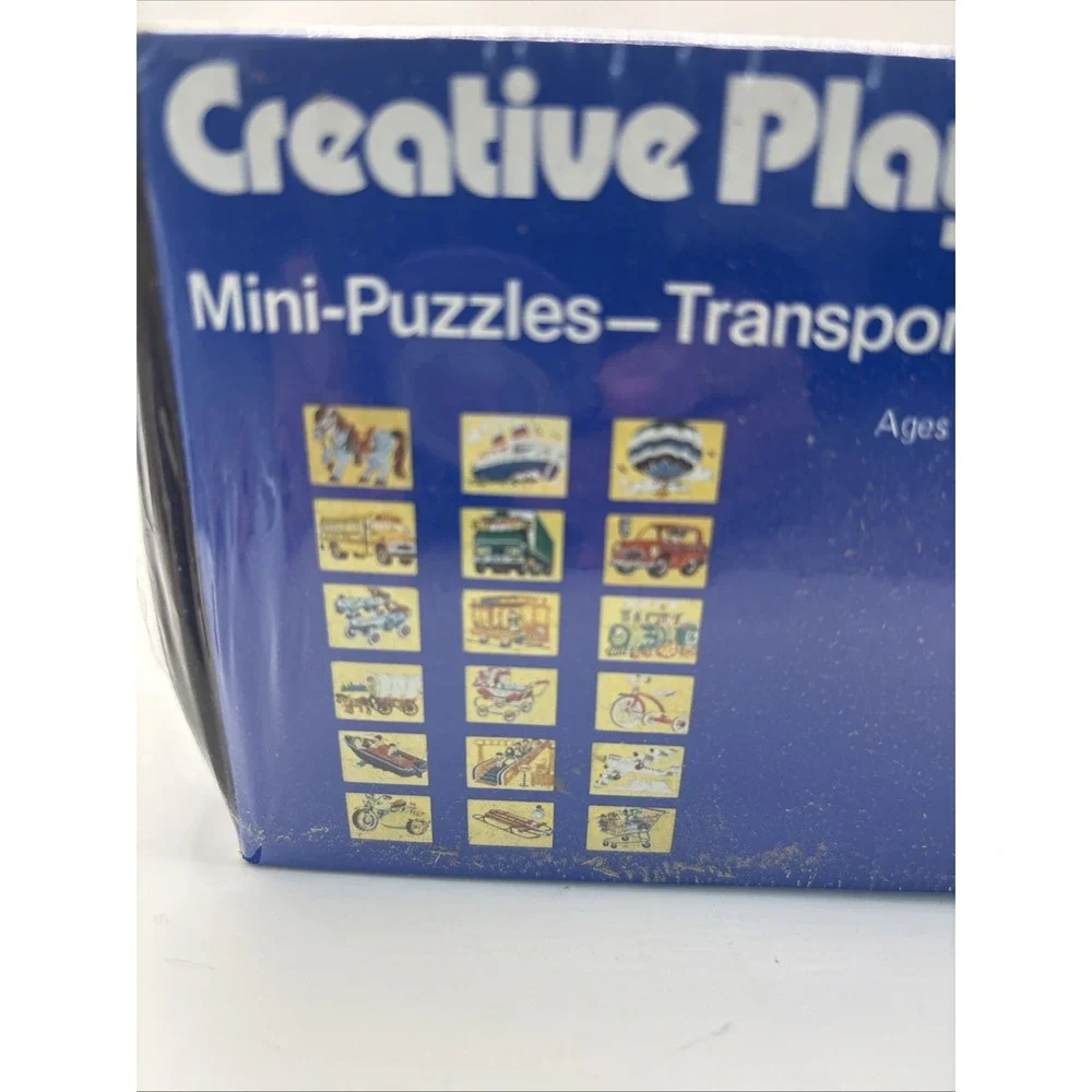 Vtg Creative Playthings J1600 Mini Puzzles Transportation 18 Puzzles 4 PCs Each‎
